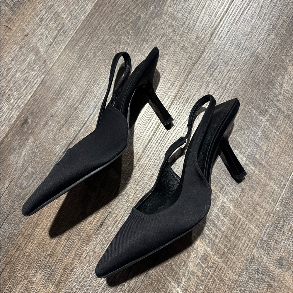 Black Slingback Women's Shoes - Picture 3 of 3